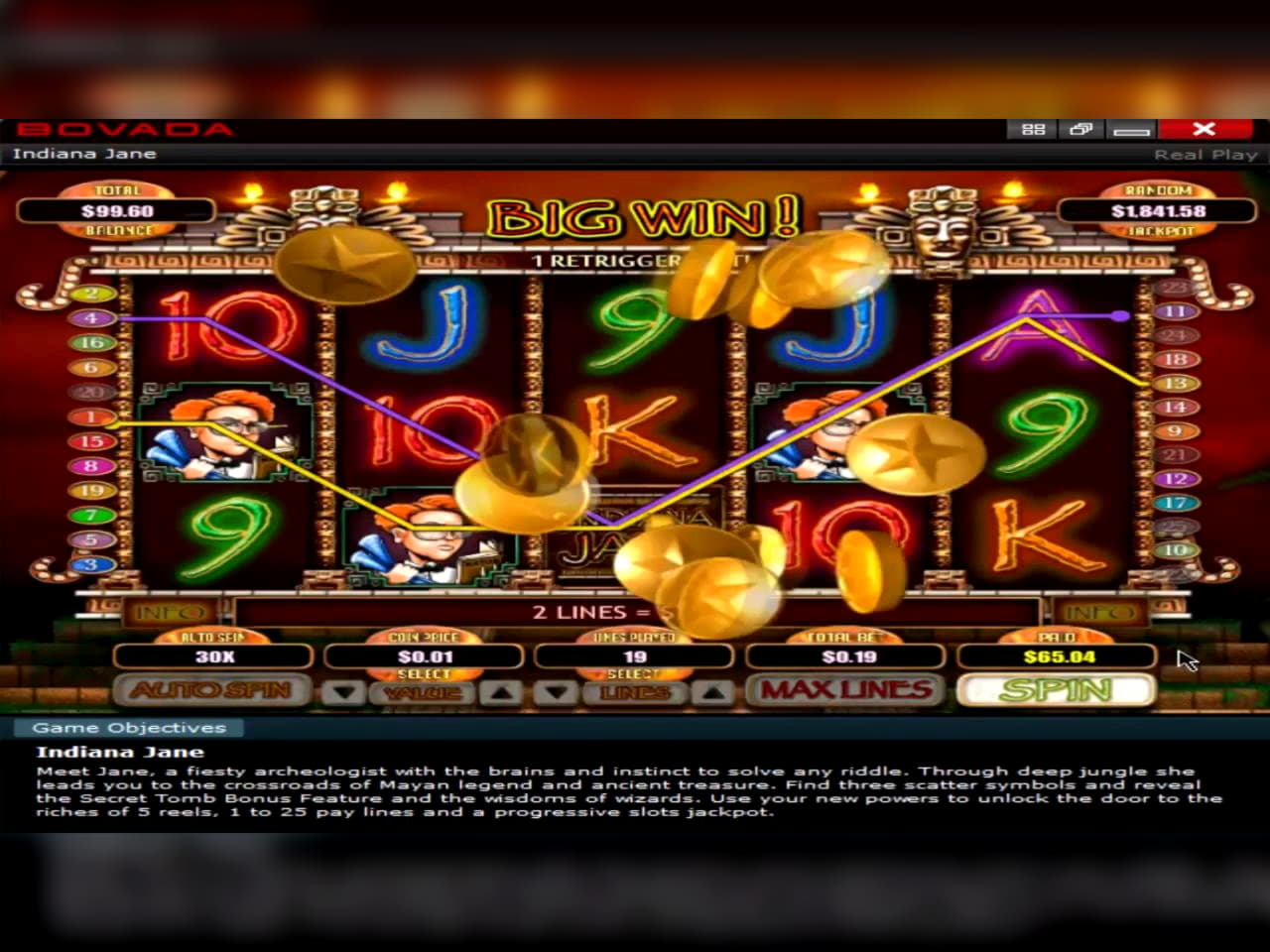 EUR 1185 no deposit at Platin Casino