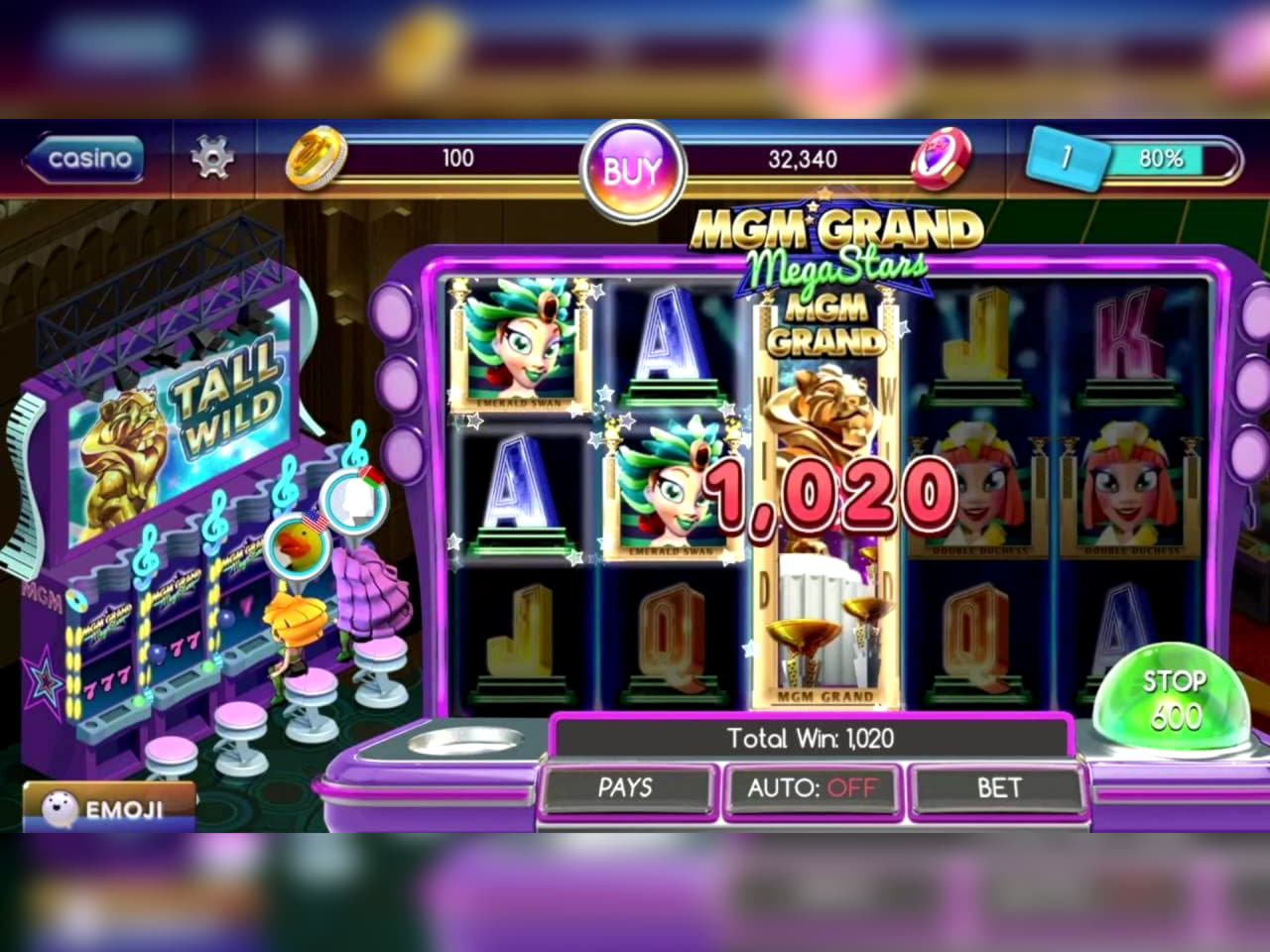 850% Deposit match bonus at Wix Stars Casino