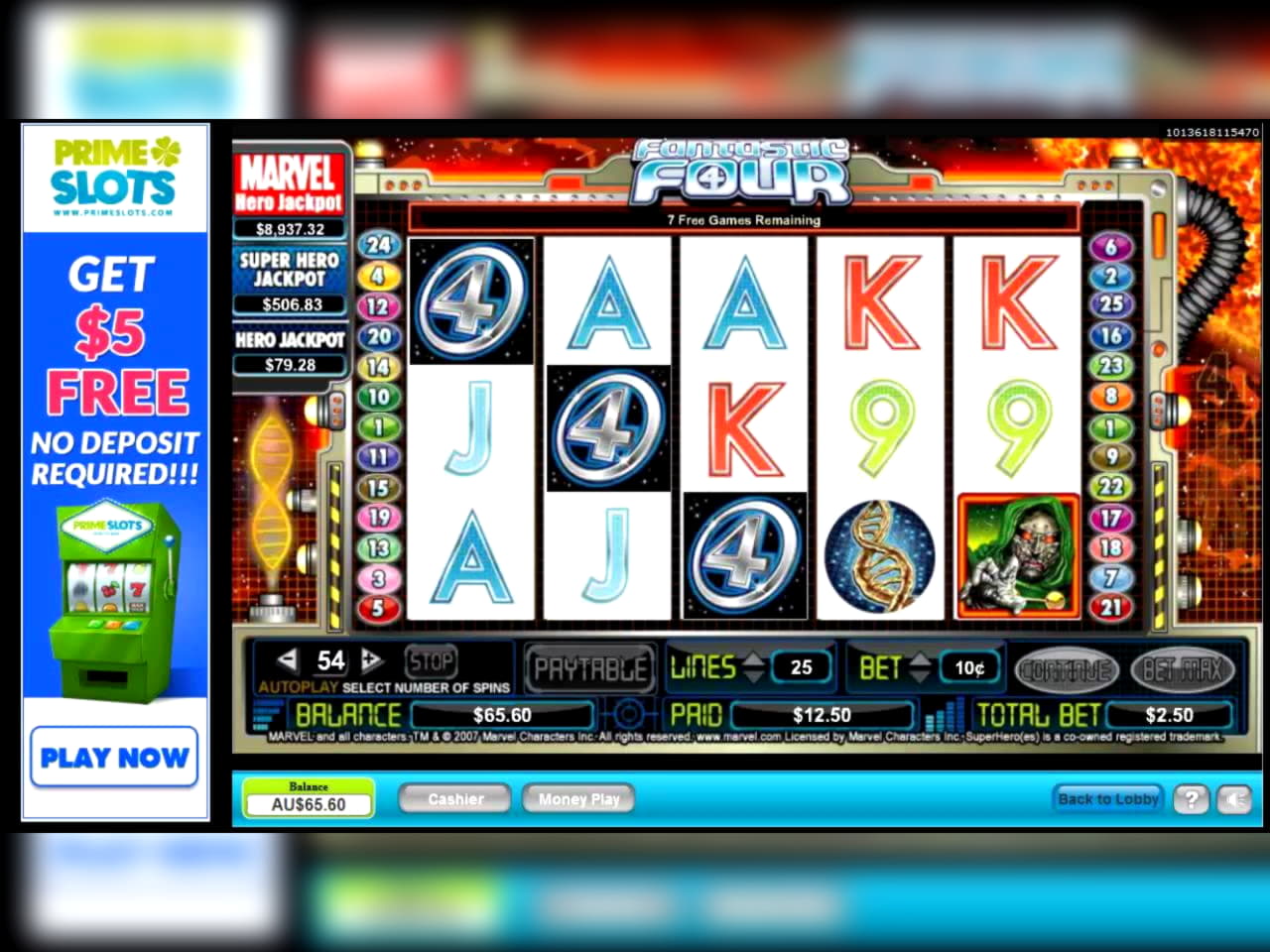245 Free Spins no deposit casino at CasiPlay Casino