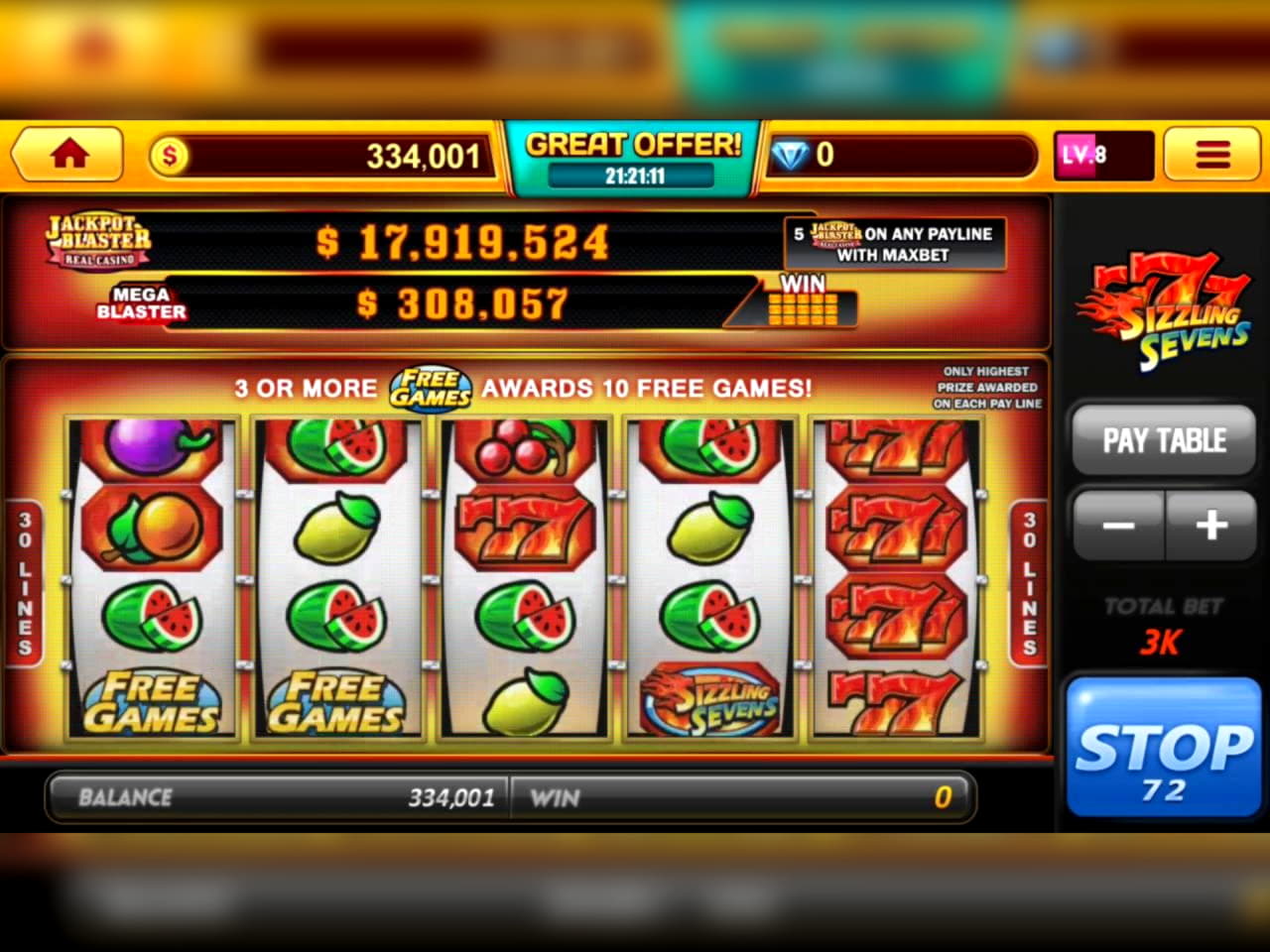 725% Match bonus casino at Zet Casino