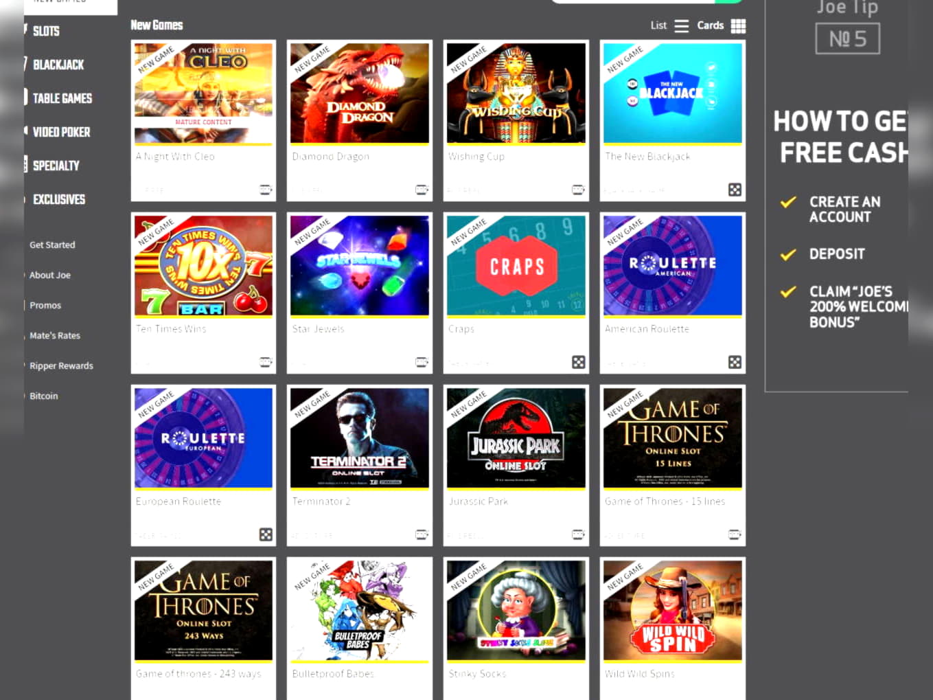 €105 Free chip casino at Party Casino