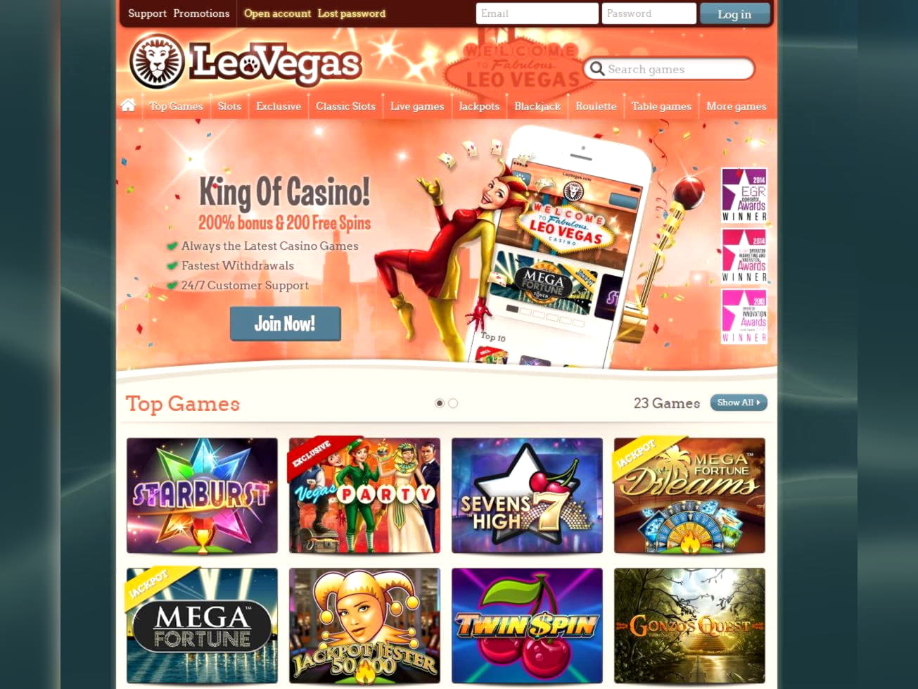 65% Signup Casino Bonus at Casino com
