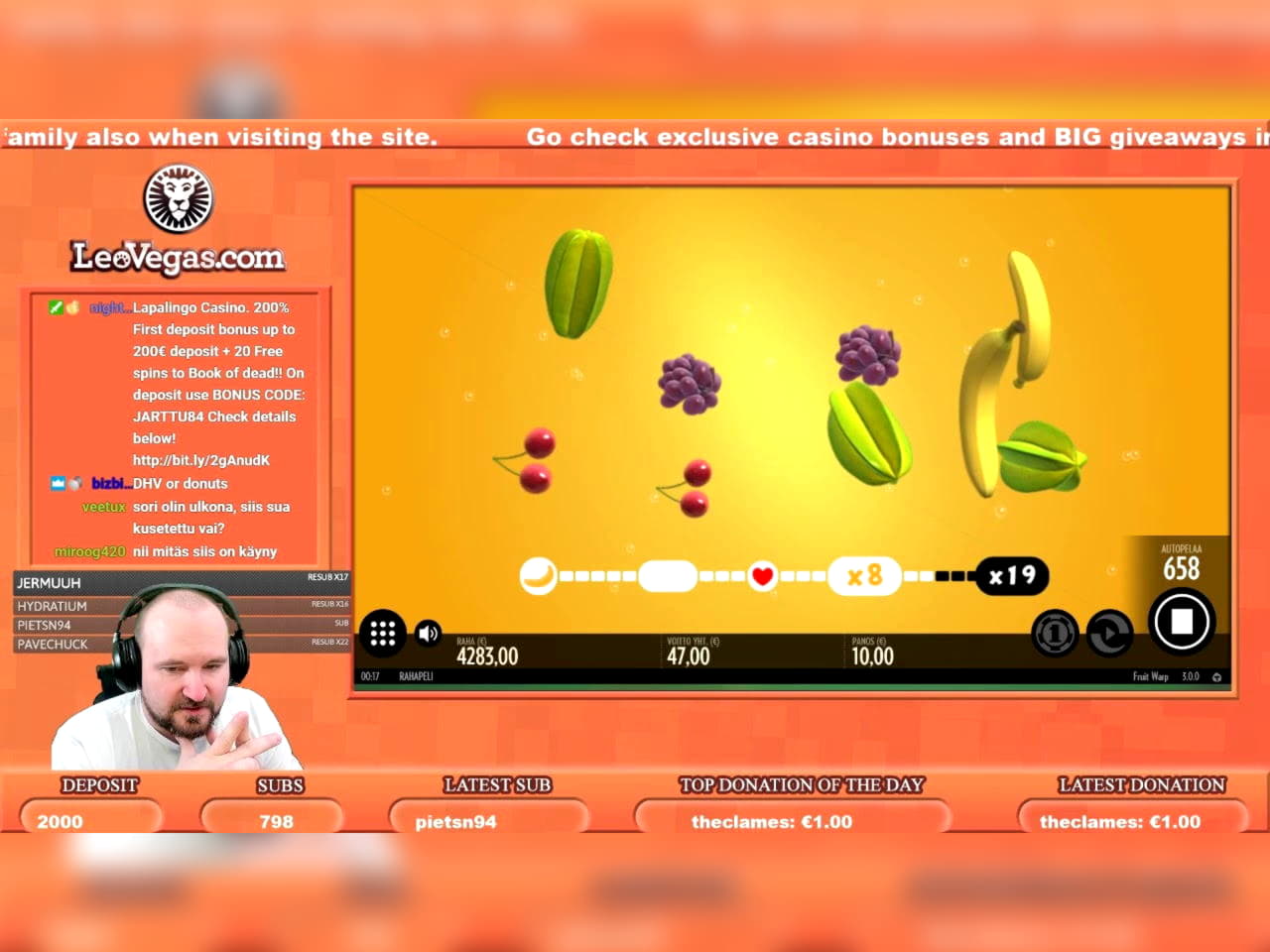 365% Match Bonus at Dunder Casino