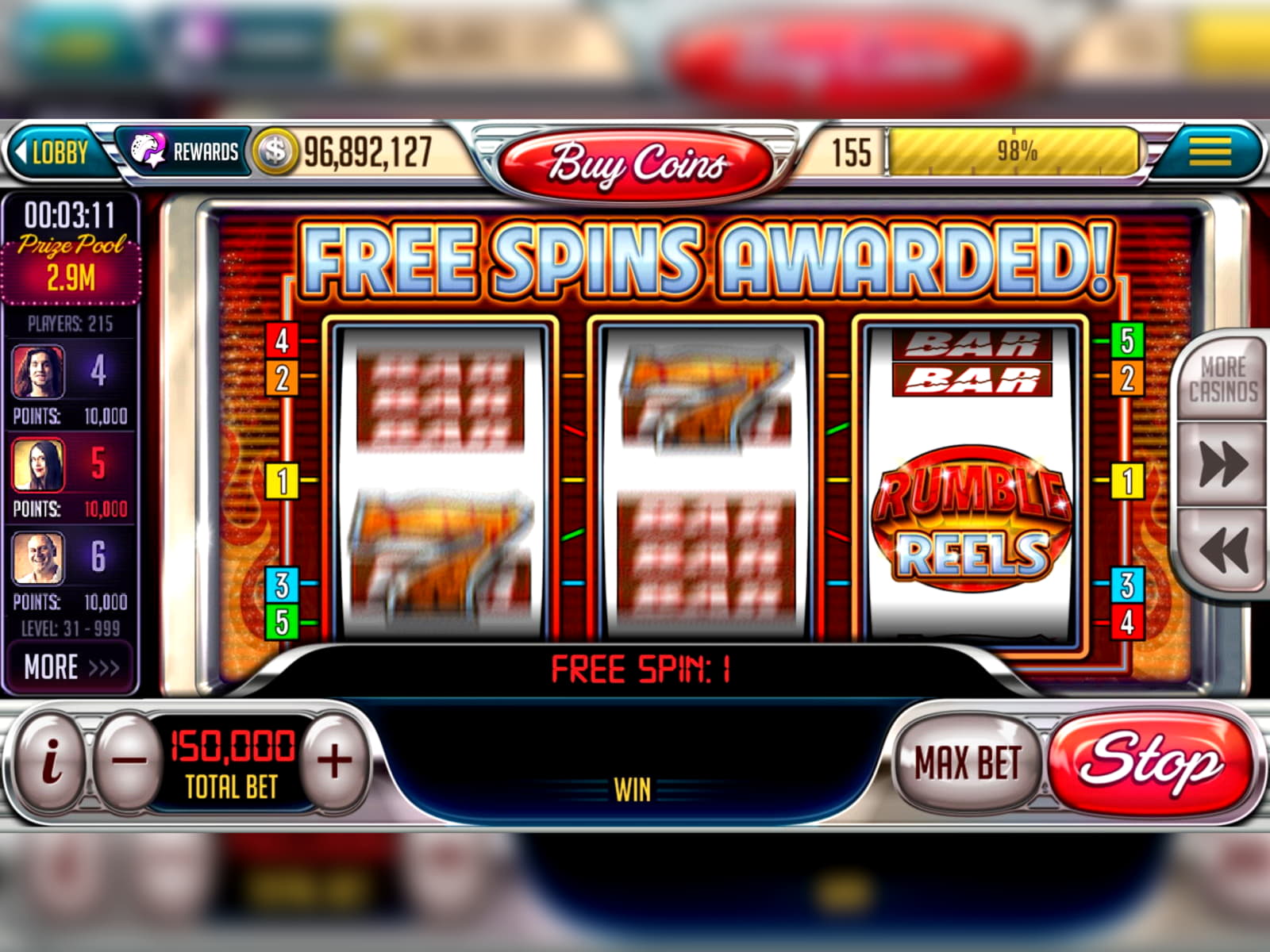 75 free spins at Slots Billion Casino