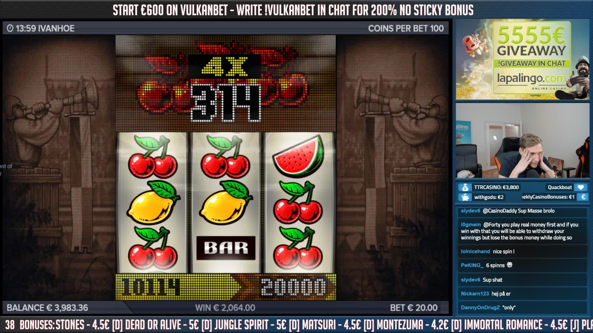 195 Free Spins no deposit casino at Malina Casino