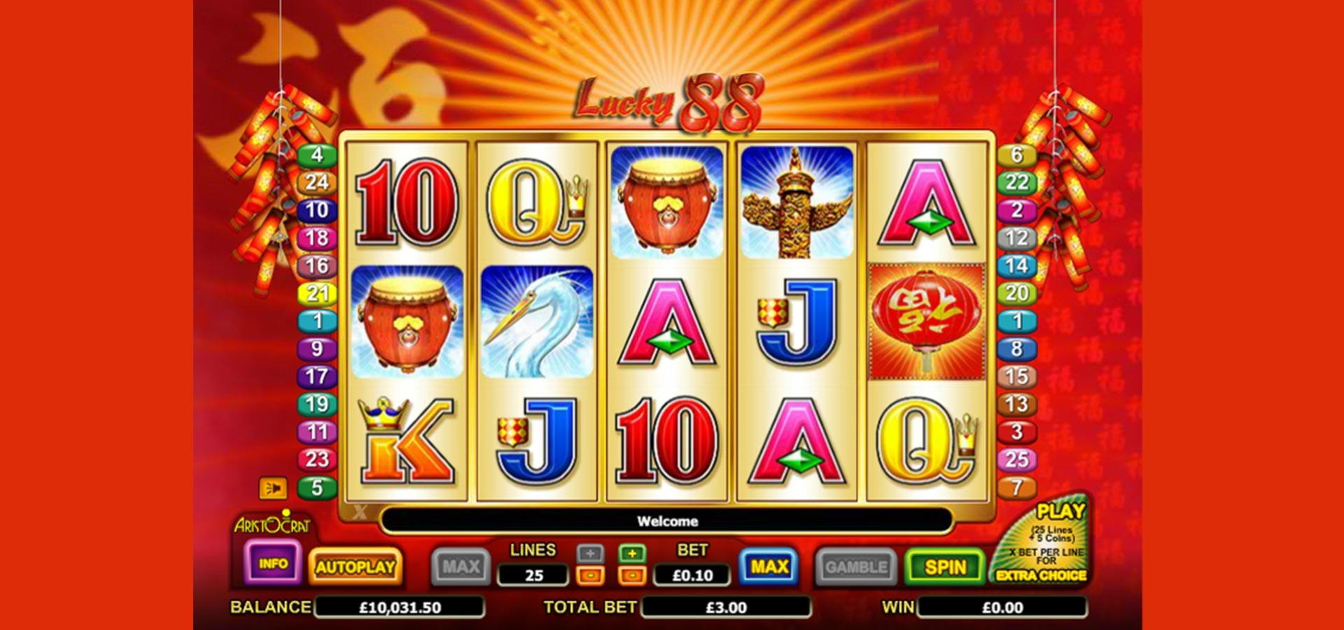 55 free spins at Casino com