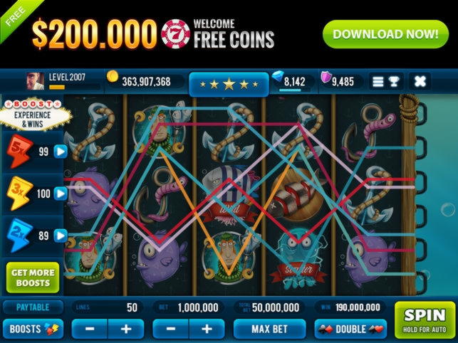 50 free spins at Casino com