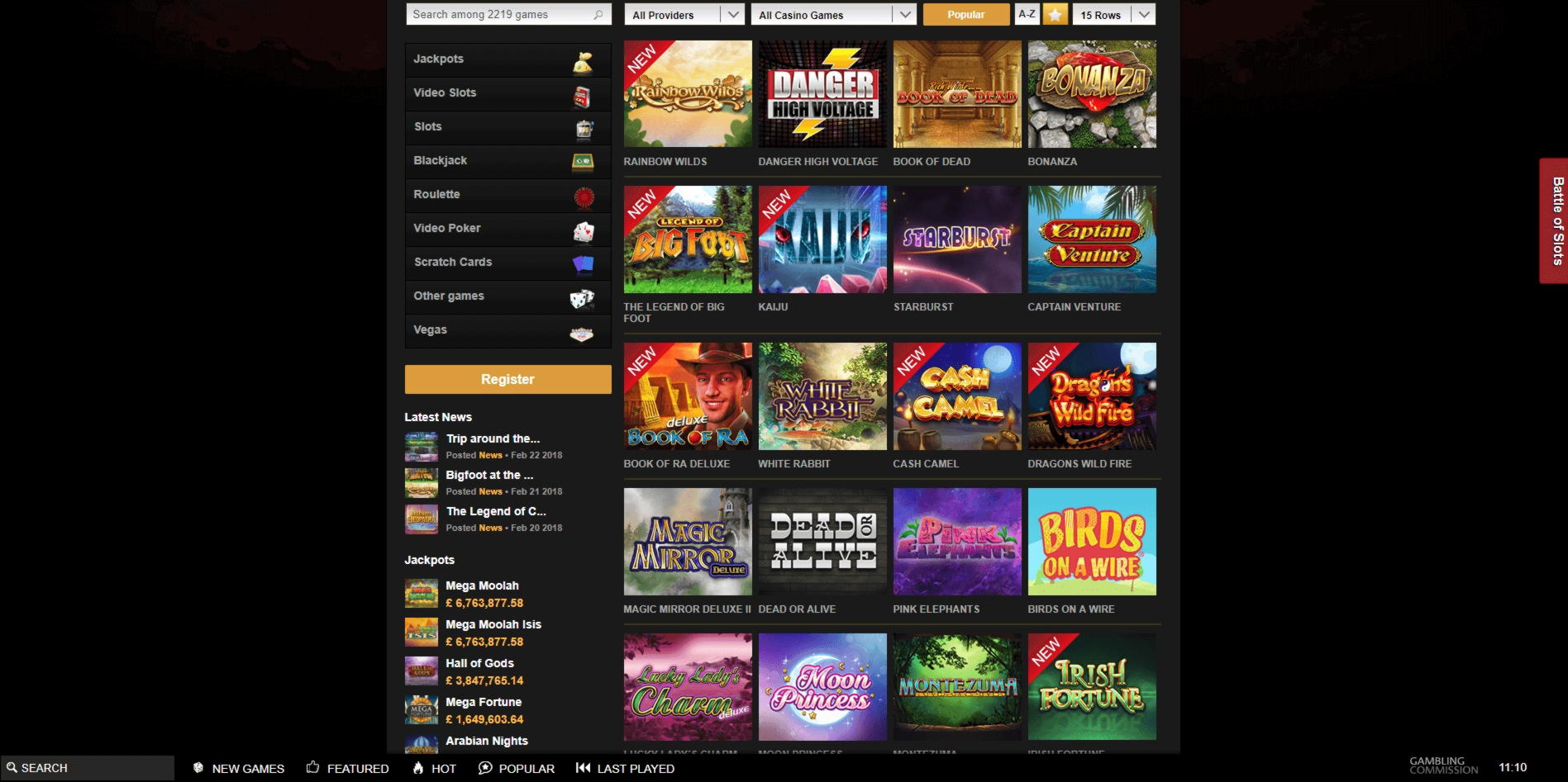 470% Deposit match bonus at Zet Casino