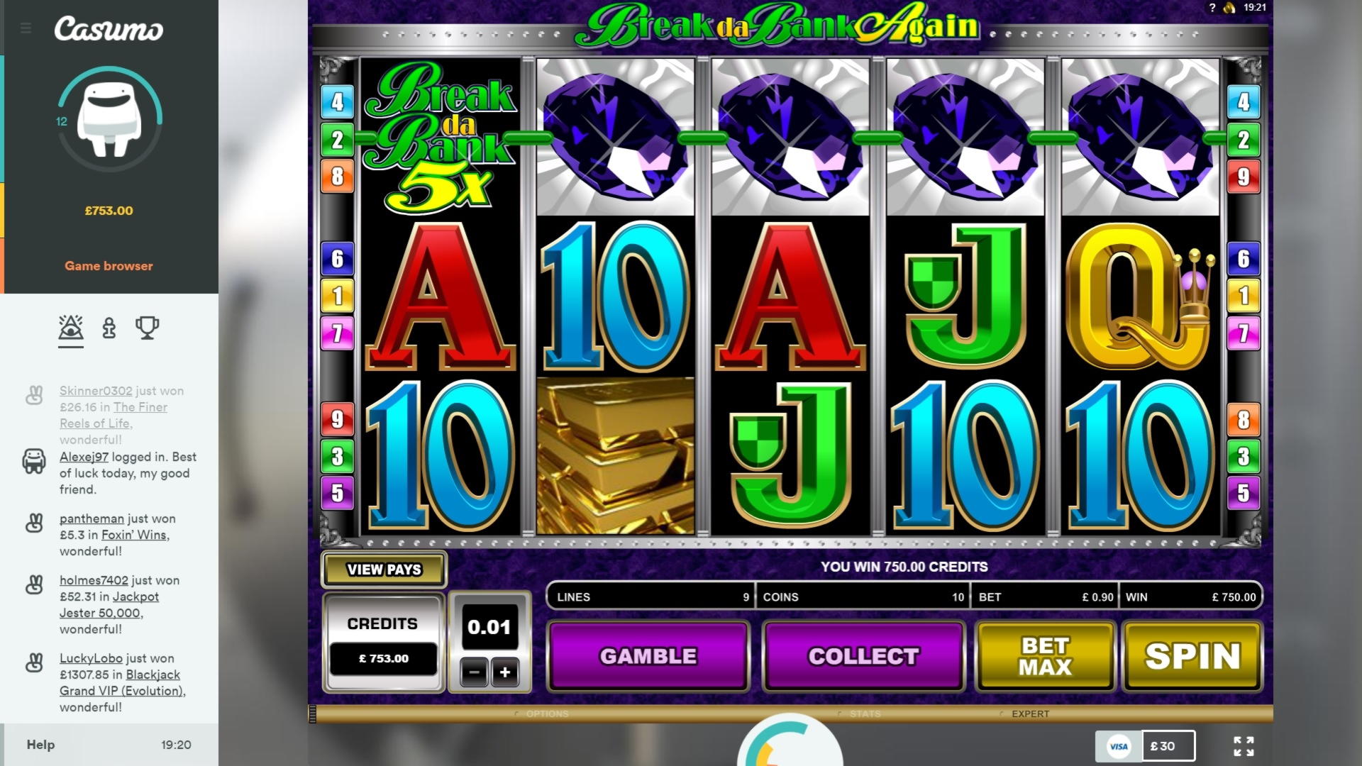795% No Rules Bonus! at Alf Casino