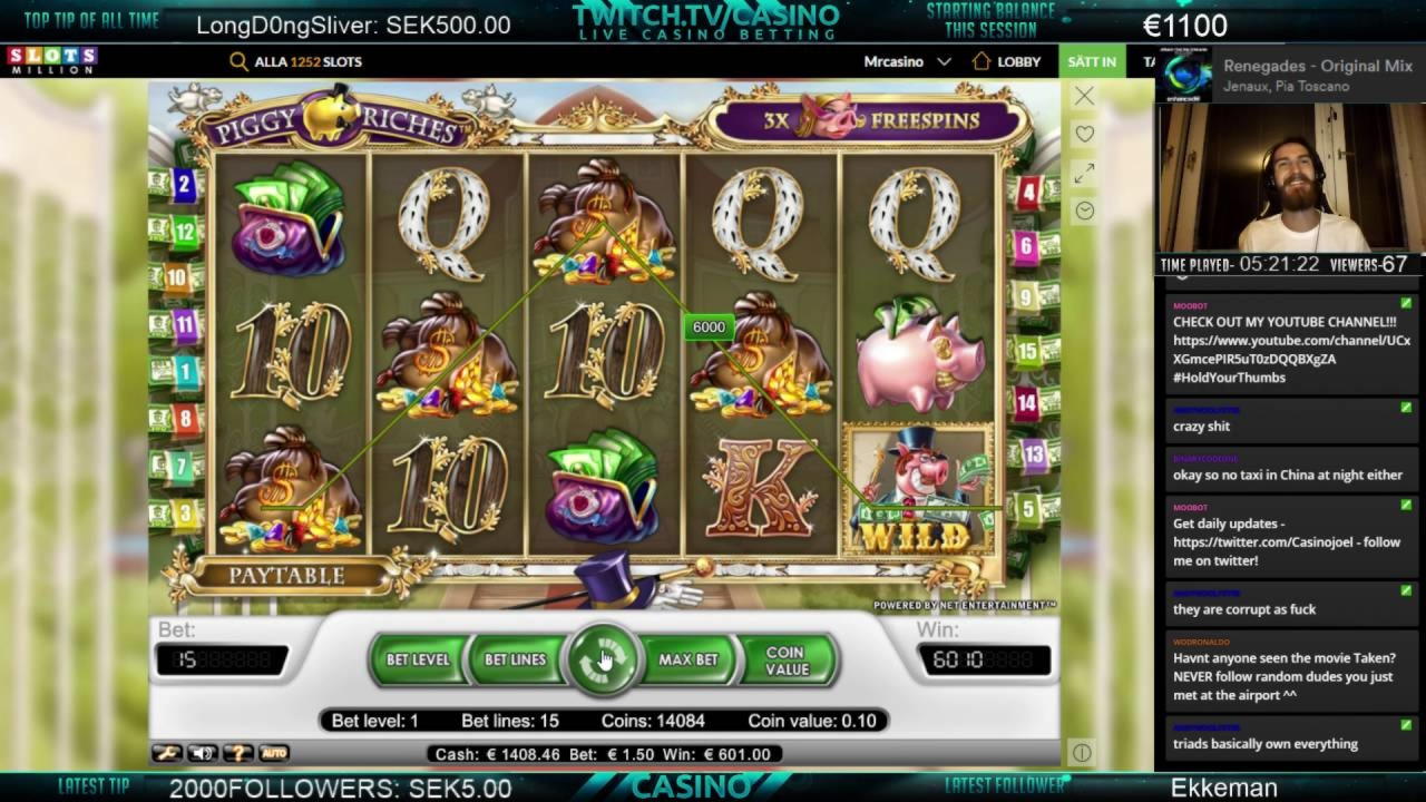 100 free spins casino at Party Casino