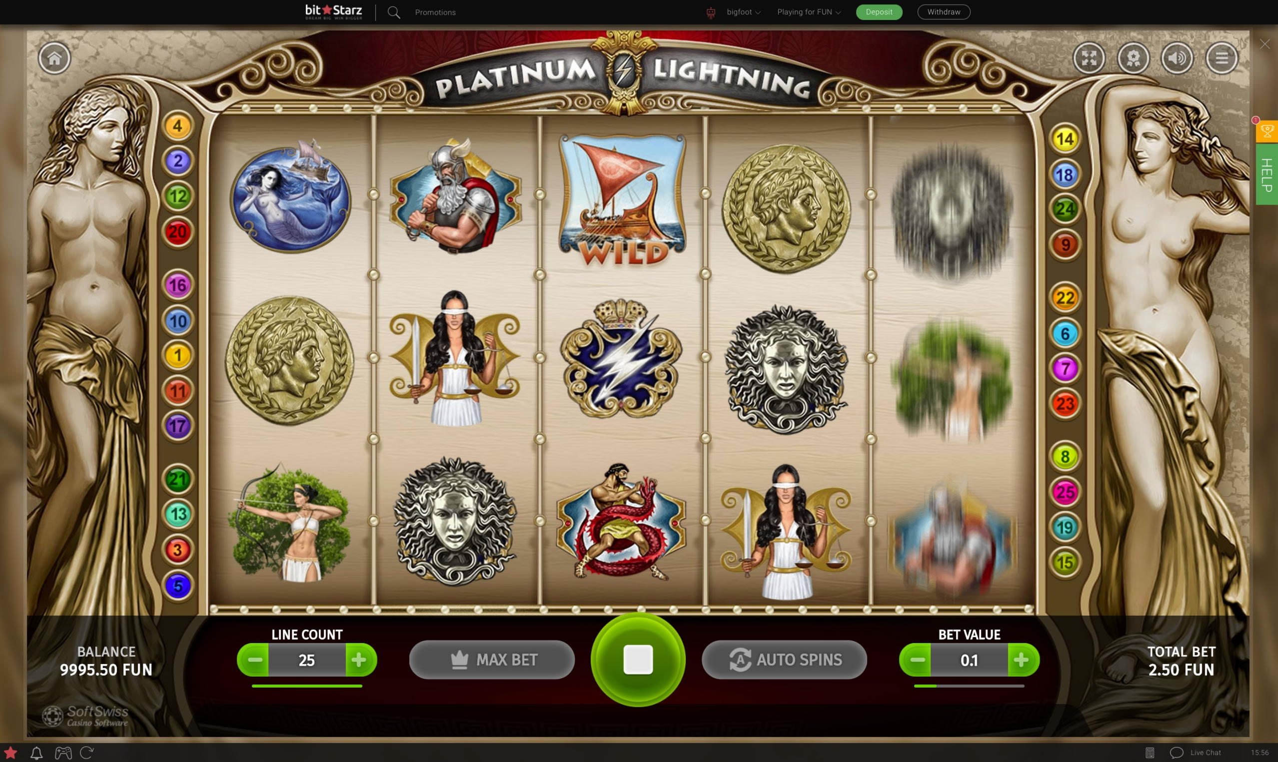 250 Loyalty Free Spins! at Wix Stars Casino