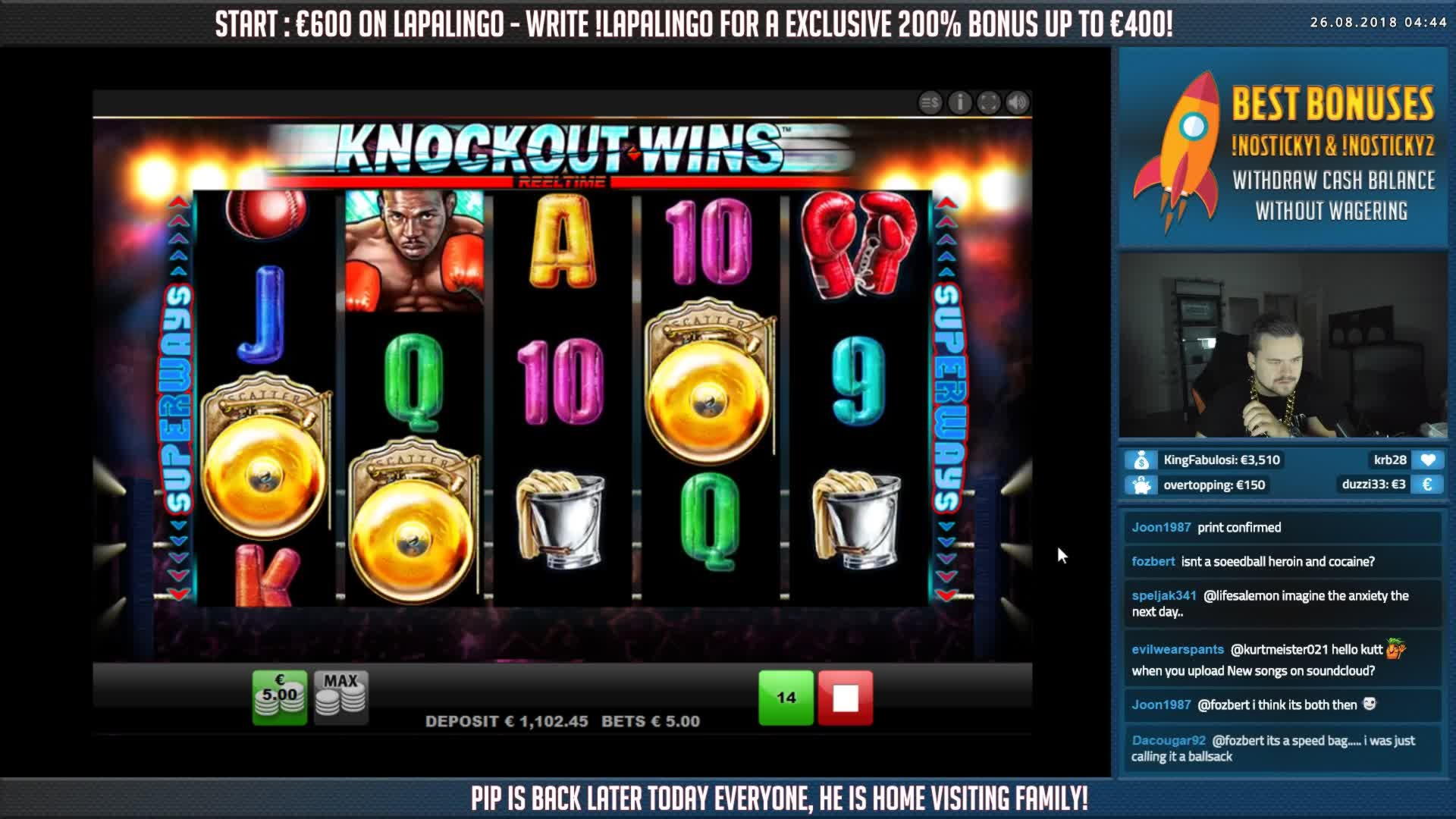EURO 3720 NO DEPOSIT BONUS CODE at King Billy Casino