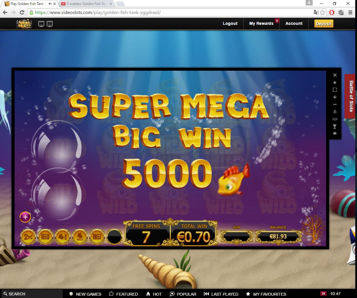 75 FREE SPINS at Party Casino
