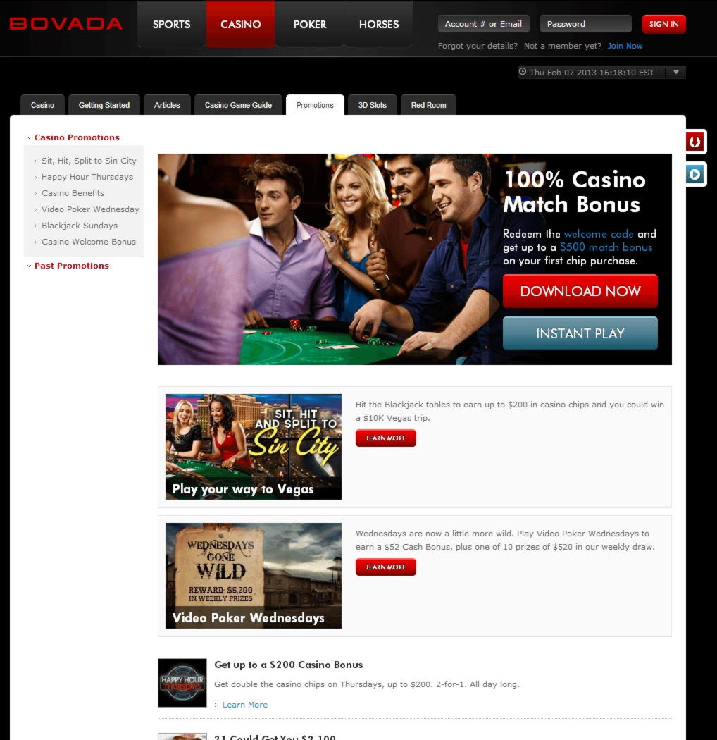 25 Free Spins no deposit casino at Casino com