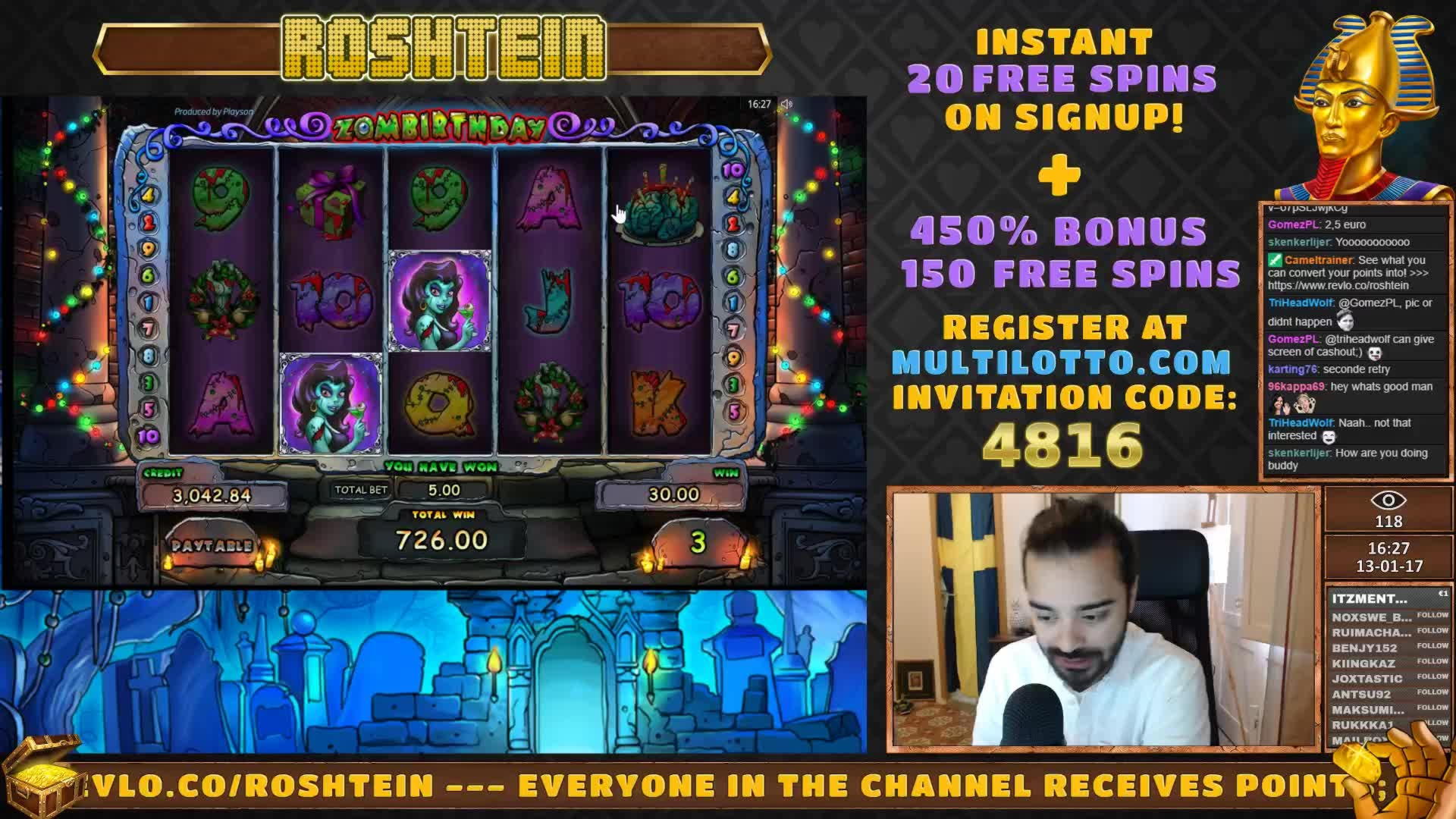 250 Loyal Free Spins! at Party Casino