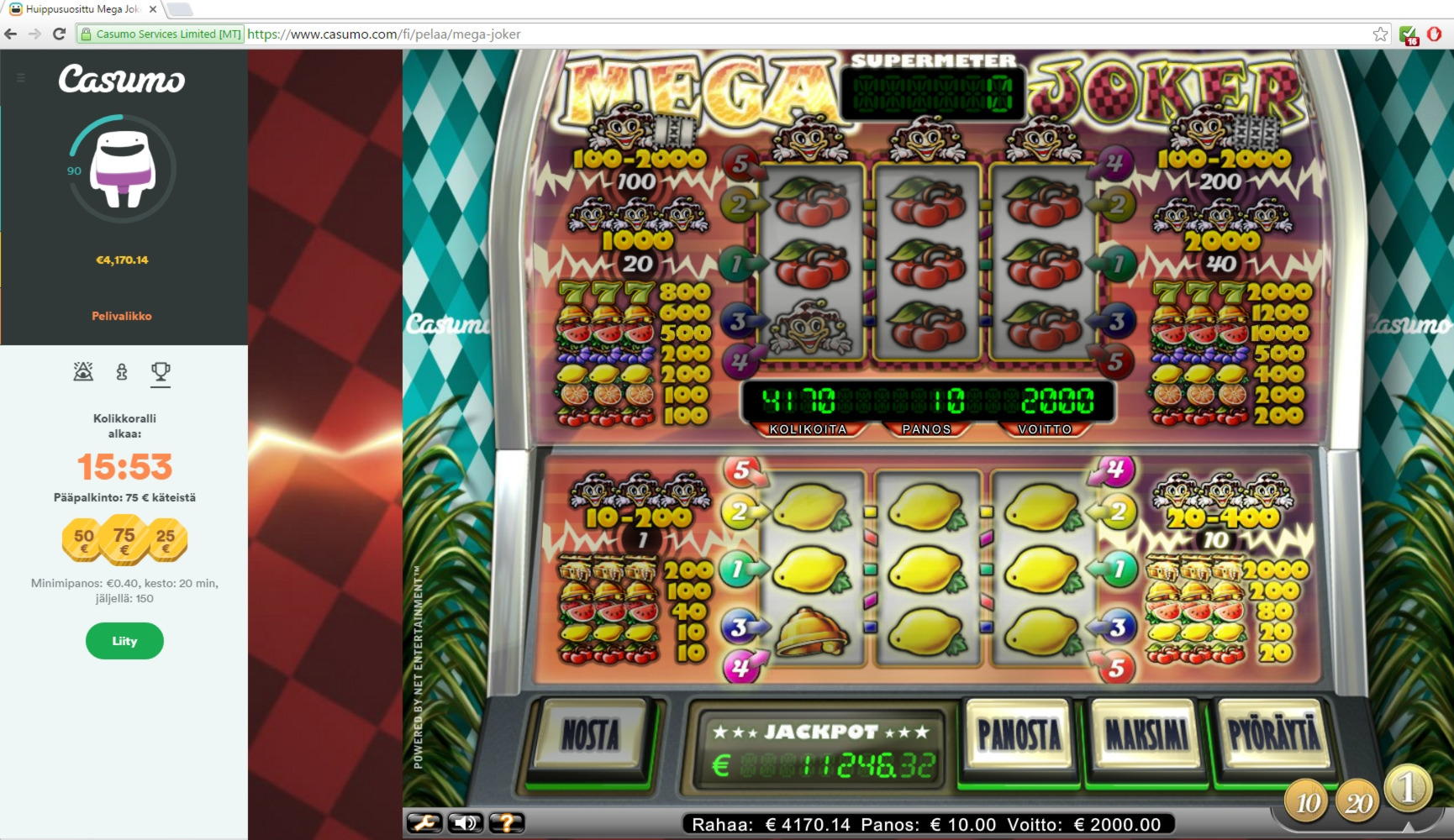 60% casino match bonus at Party Casino