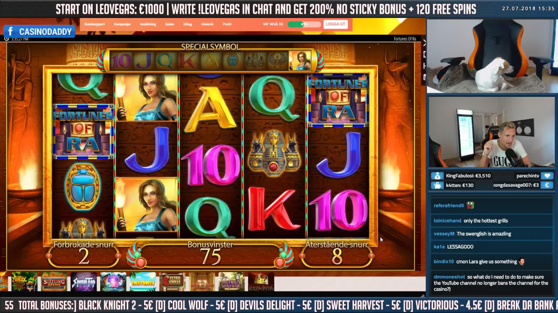 $3855 No deposit casino bonus at Slotty Dubai Casino