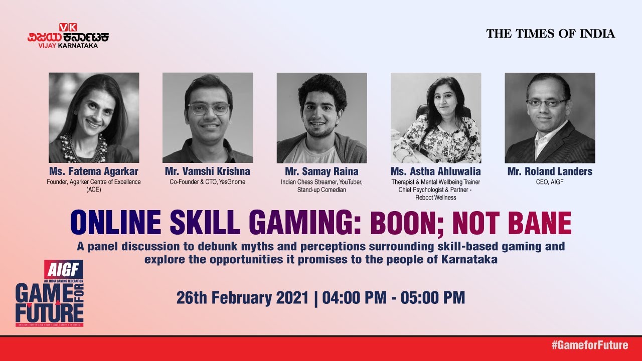 Webinar: Online Skill Gaming: Boon; Not Bane