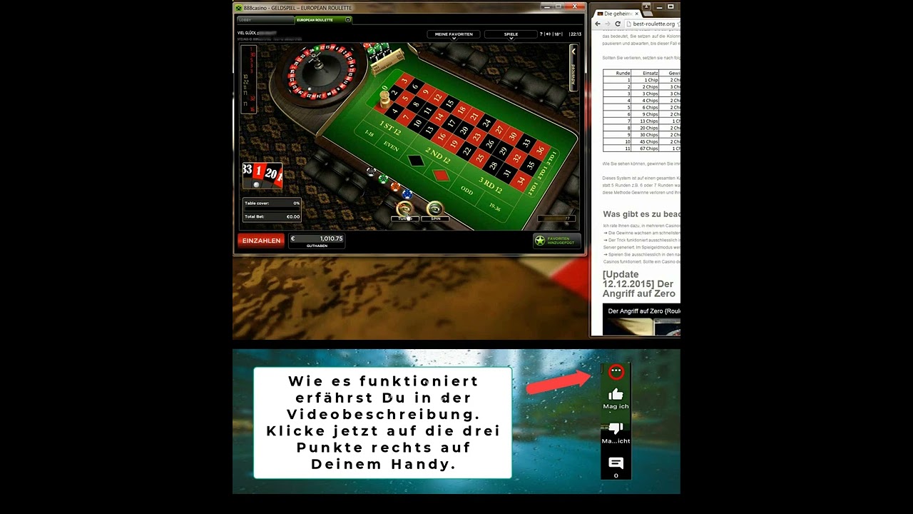 Roulette Kolonnen Trick 2022 im Online Casino – Videobeweis zur Besten Roulette Methode im Casino