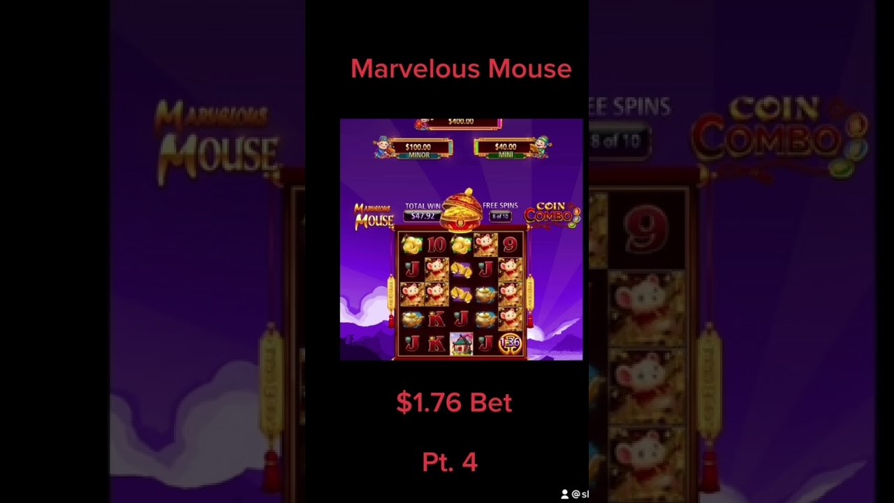 Marvelous Mouse | Bonus Online Slot | .76 Bet | Online Slots | Online Casino| Nice Win | #shorts