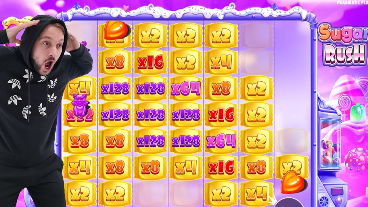SUGAR RUSH – hitting HUGE MULTIPLIERS – BIG WINS CASINO SLOT ONLINE BONUS BUY GAME
