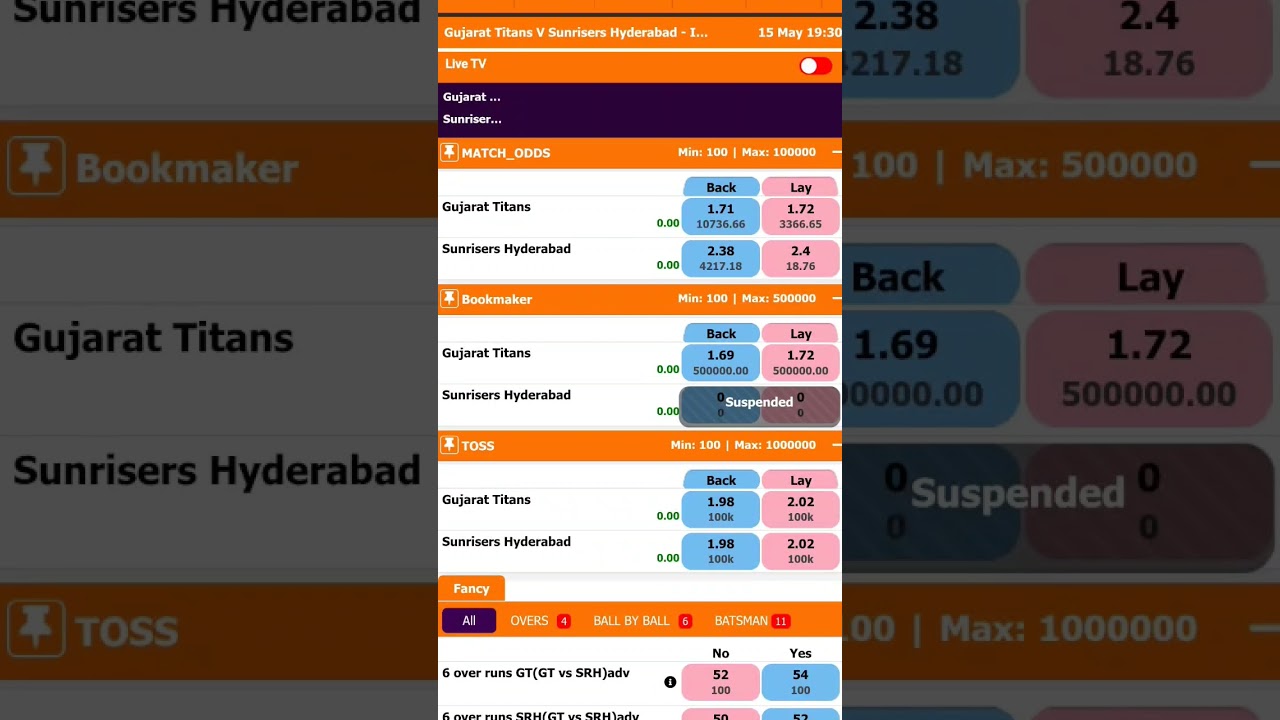 IPL मै ONLINE ID से BETTING कैसे करे Back,Lay, losscut, bookset कैसे करे #shorts