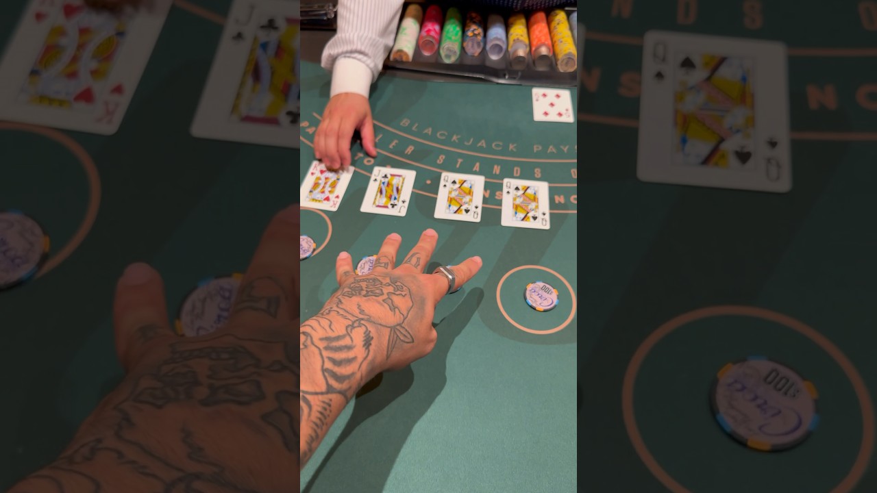 I just split four tens at the blackjack table. Big Win.